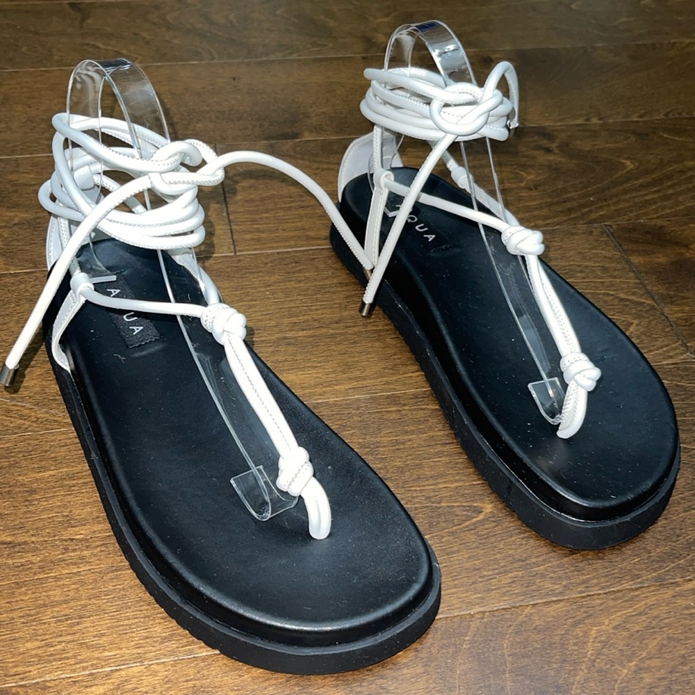 New, AQUA Muse sandals